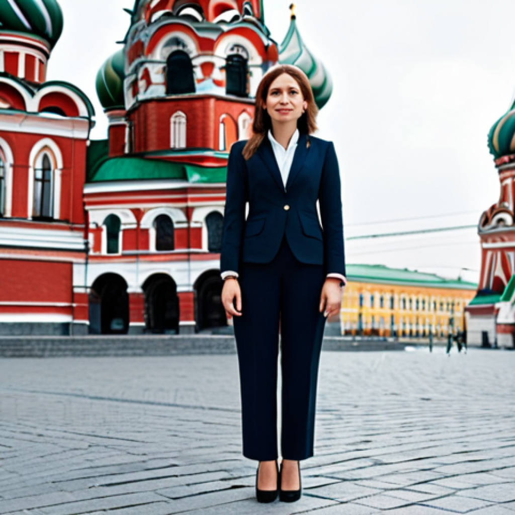 광고홍보사로서의 커뮤니케이션 능력 - **Prompt:** A professional businesswoman in Moscow, wearing a stylish, fully clothed business suit, ...