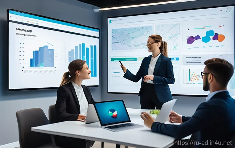 광고홍보사와 고객 분석 툴 활용 - **Marketing Agency Brainstorm Session: AI-Driven Strategy**
A diverse team of young, professiona...