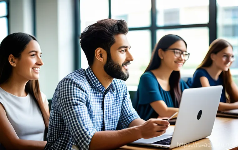 광고홍보사 자격 취득 노하우 - **Prompt:** A dynamic and inclusive group of young professionals (early 20s to early 30s) in a moder...