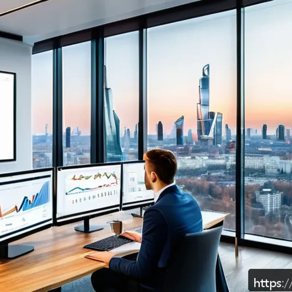 광고홍보사와 미디어 기획 도구 - A modern digital marketing team collaborating in a bright, spacious office with multiple large scree...